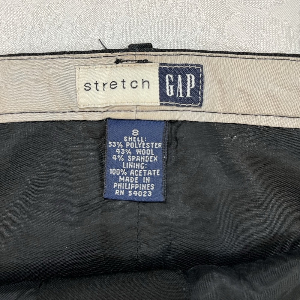 Gap Classic Stretch Wool Belt Loop Work Casual Party Black Skirt Size 8 - Picture 4 of 8